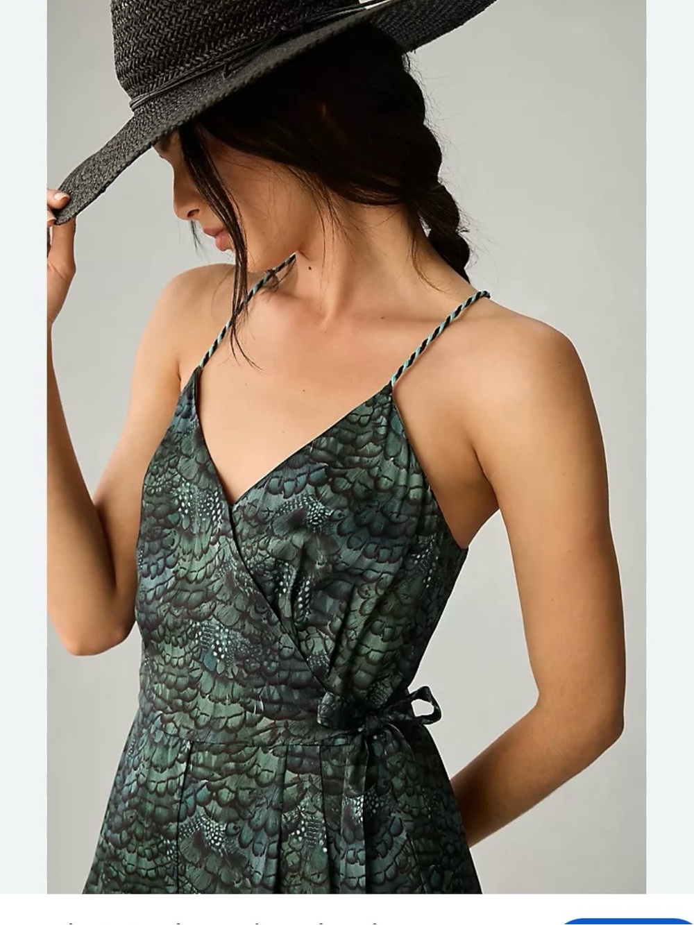 Scotch & Soda Green Patterned Wrap romper jumpsuit